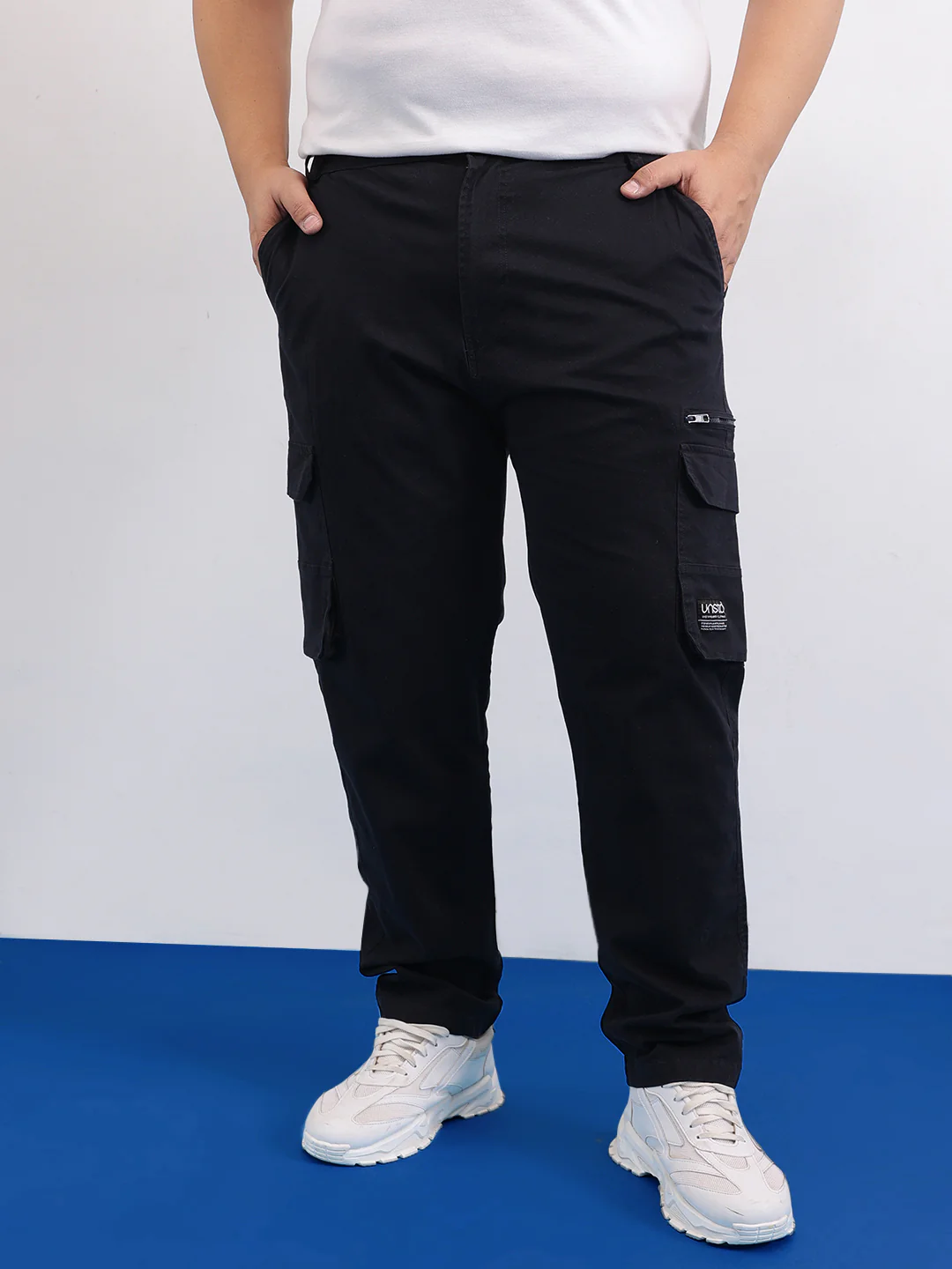 6 Pocket Zipper Cotton Stretch Plus Size Cargo - Image 20