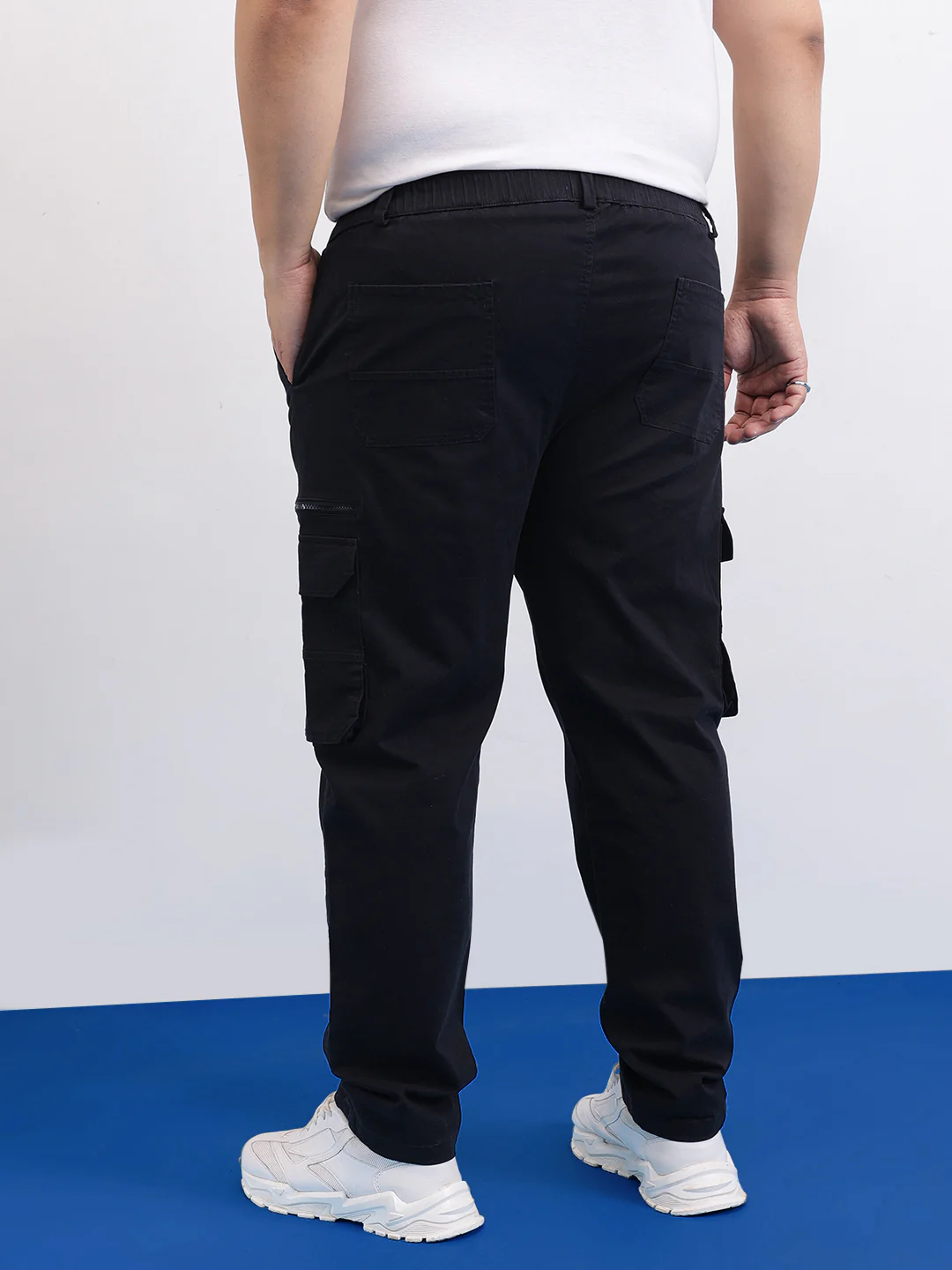 6 Pocket Zipper Cotton Stretch Plus Size Cargo - Image 24