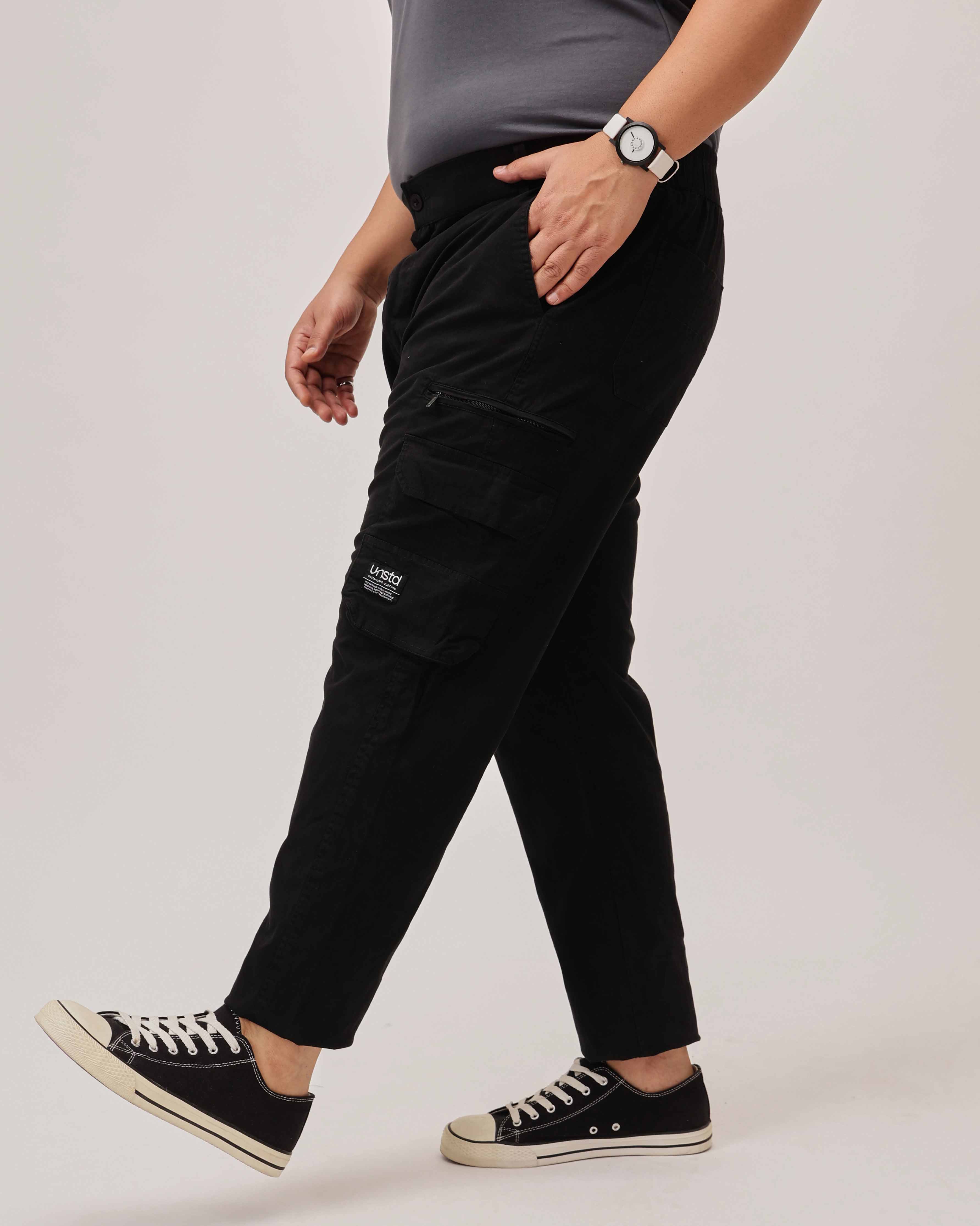 6 Pocket Zipper Cotton Stretch Plus Size Cargo - Image 4