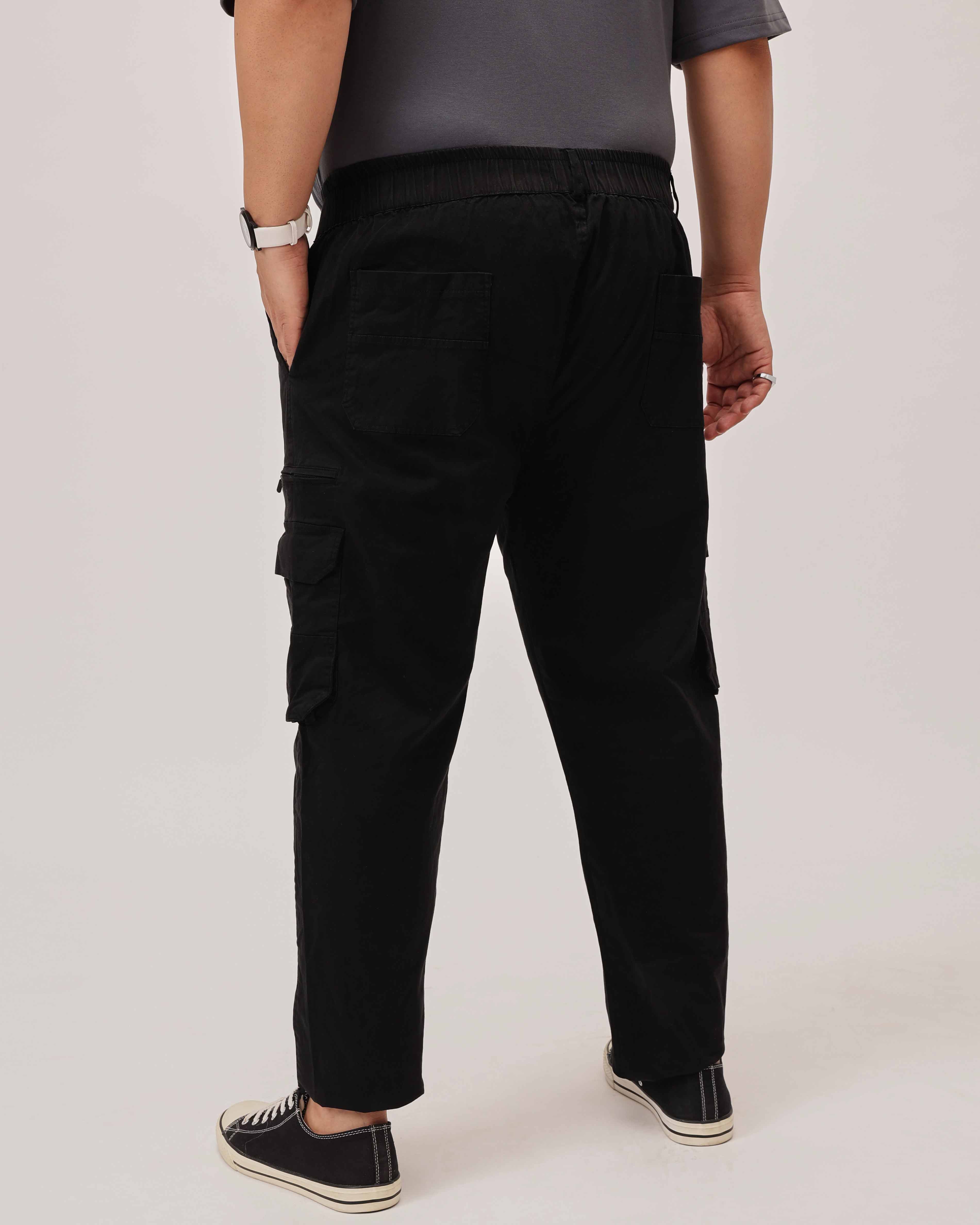 6 Pocket Zipper Cotton Stretch Plus Size Cargo - Image 3