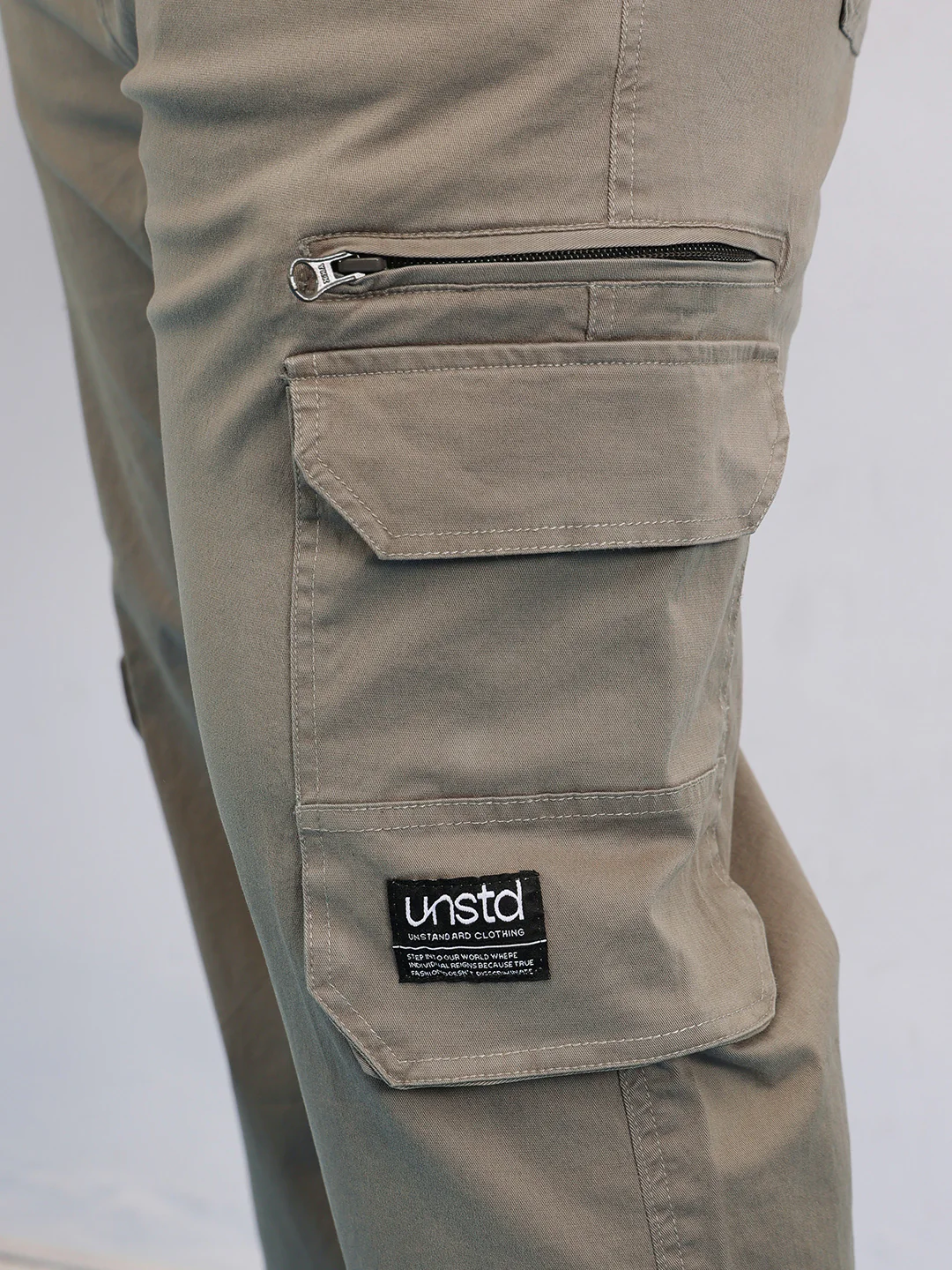 6 Pocket Zipper Cotton Stretch Plus Size Cargo - Image 10