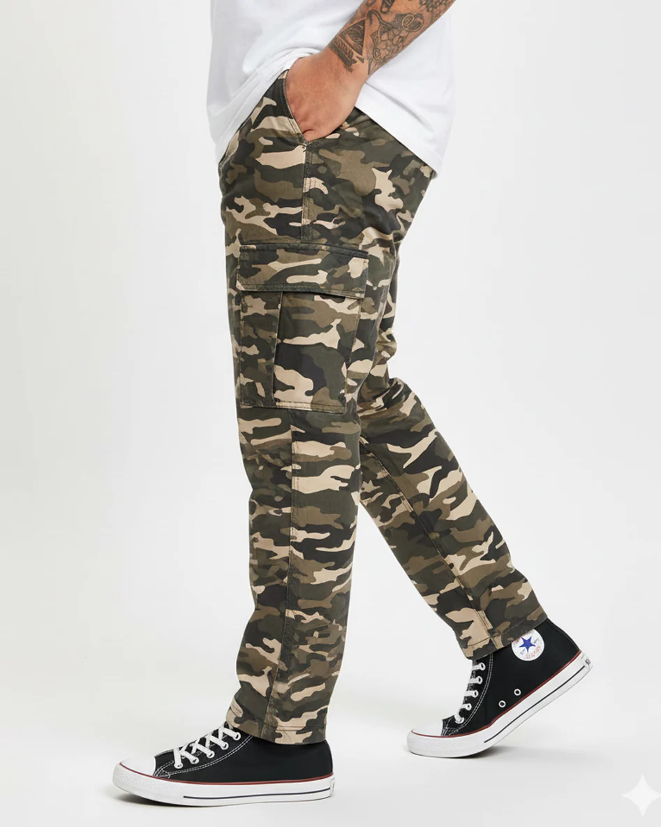 Camo Cotton Plus Size Cargos