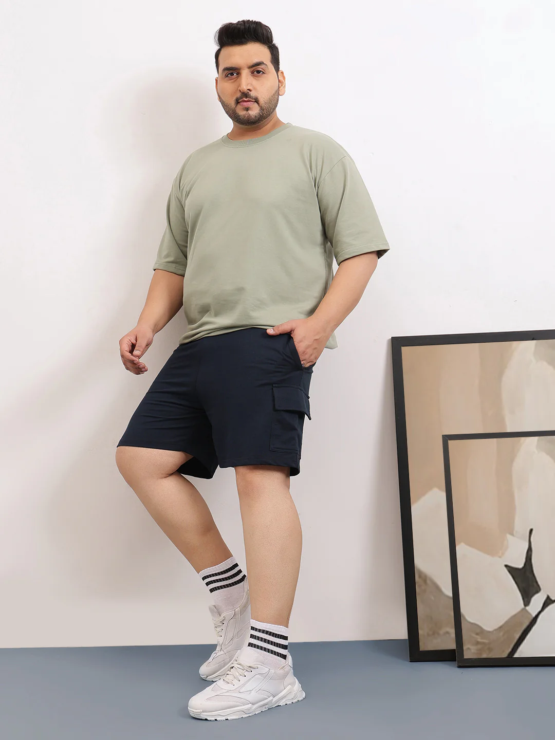 Cargo Shorts Cotton Plus Size - Image 13
