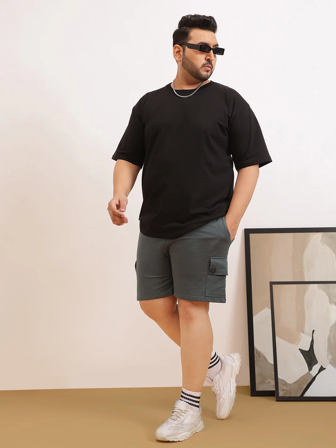 Cargo Shorts Cotton Plus Size - Image 3