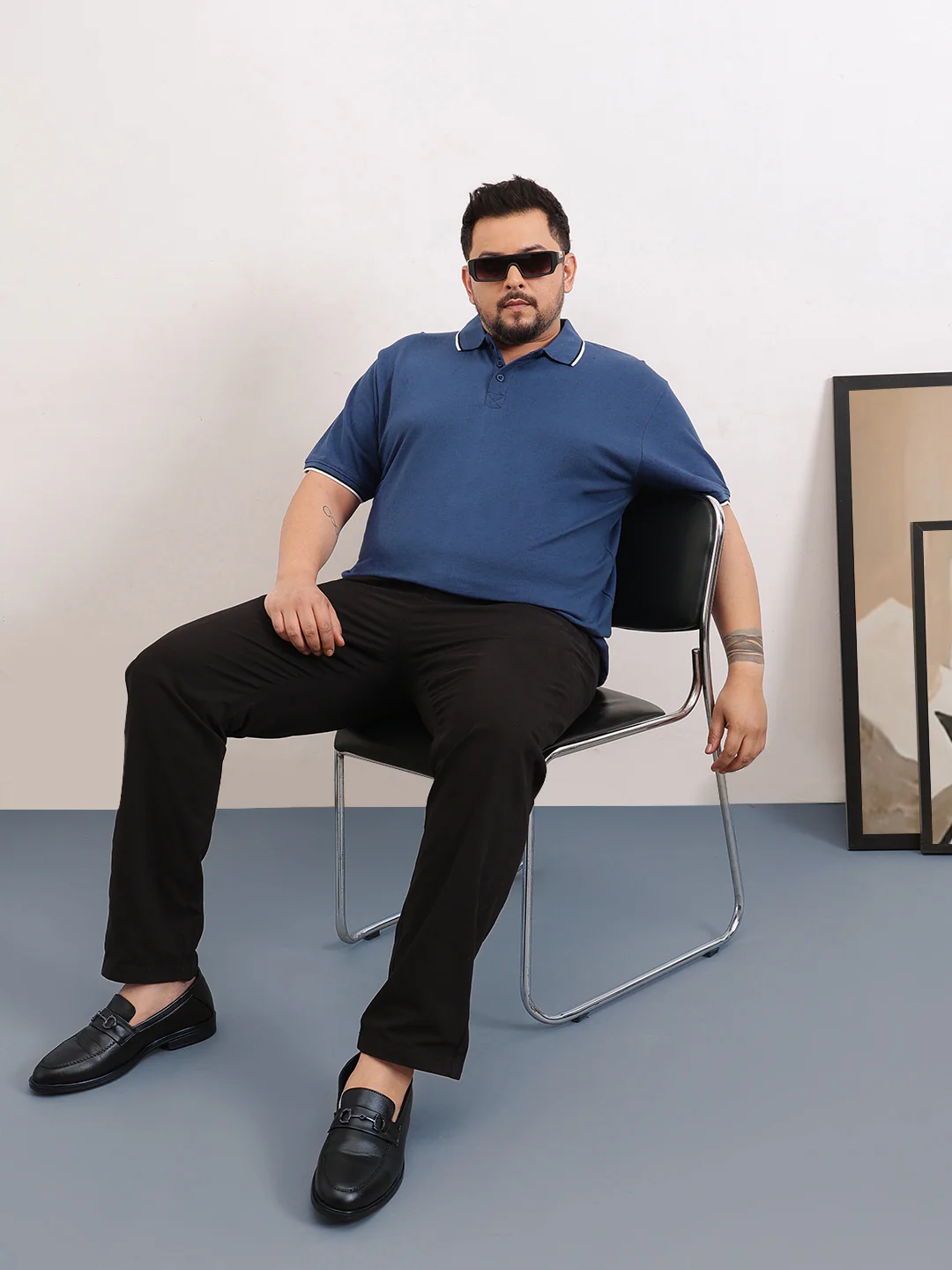 Cotton Tipping Plus size polo T-shirt - Image 16