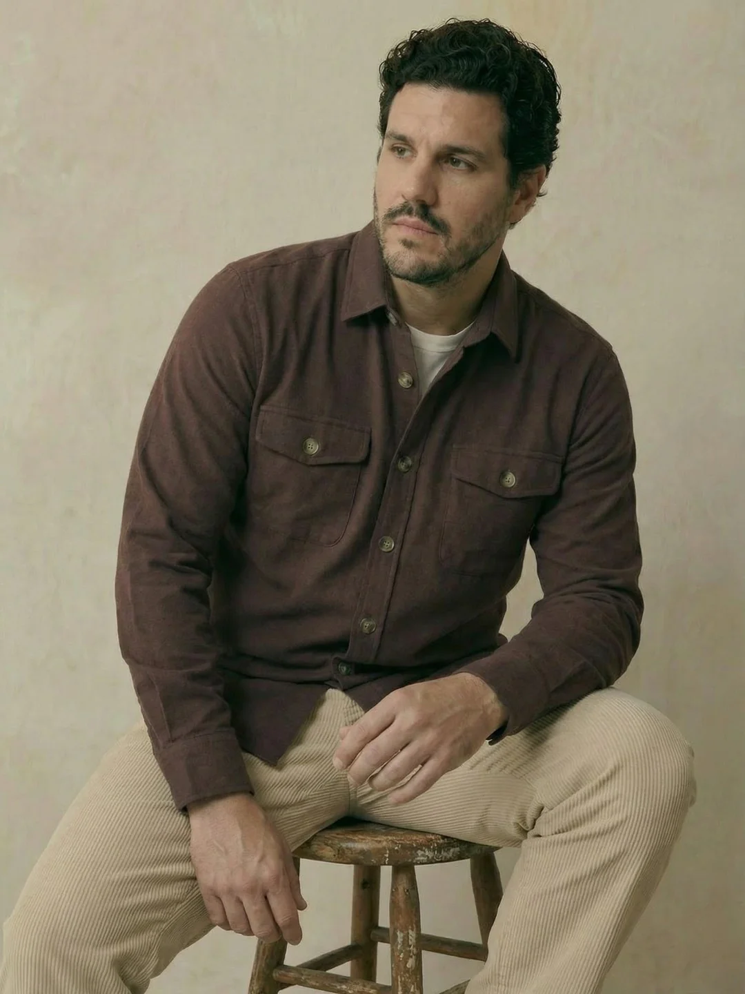 Double Pocket Poplin Solid Plus Size Shirt - Image 4