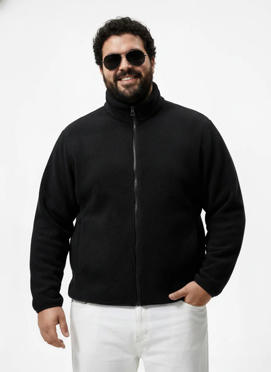Fleece Heavy Weight Plus size Zipper Jacket - Image 11