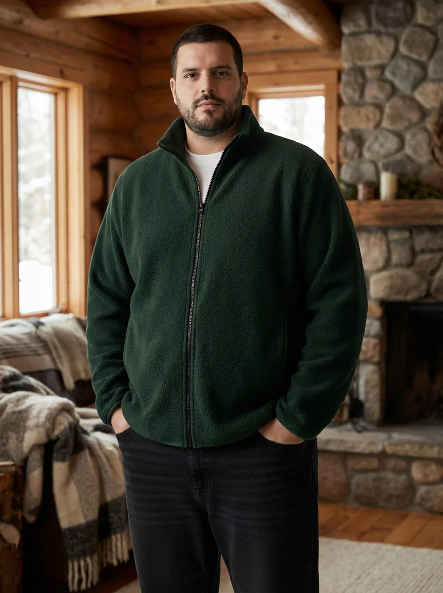 Fleece Heavy Weight Plus size Zipper Jacket - Image 16
