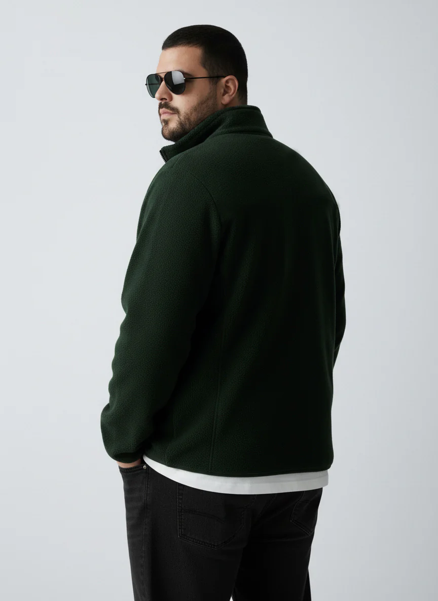 Fleece Heavy Weight Plus size Zipper Jacket - Image 21