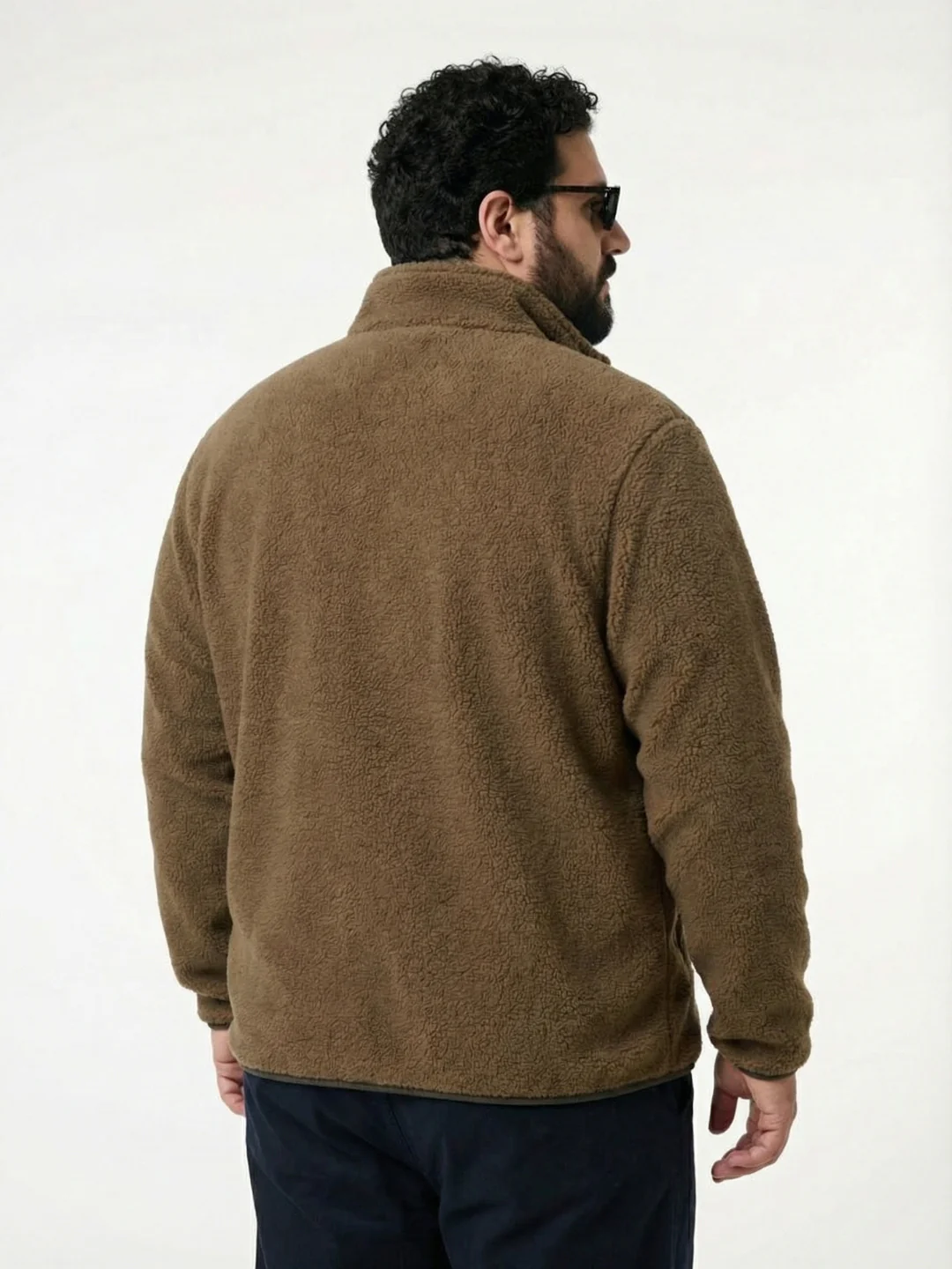 Fleece Heavy Weight Plus size Zipper Jacket - Image 4