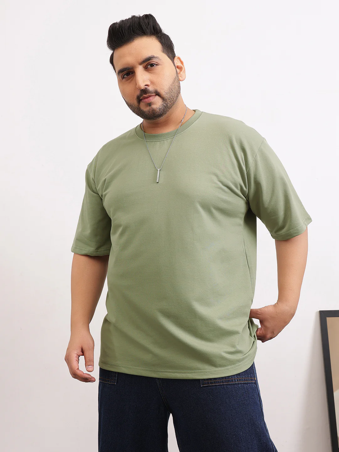 Heavy Weight Plus Size Drop Shoulder T-shirt - Image 14