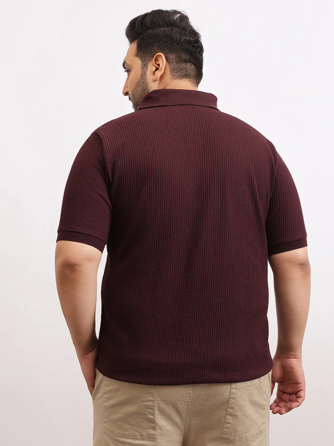 Interlock Zipper Knitted Polo T-shirt - Image 16