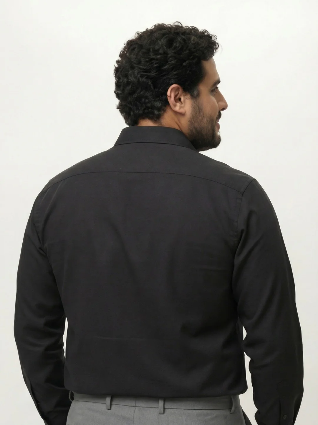 Premium Stretch Oxford Solid Plus Size Shirt - Image 10