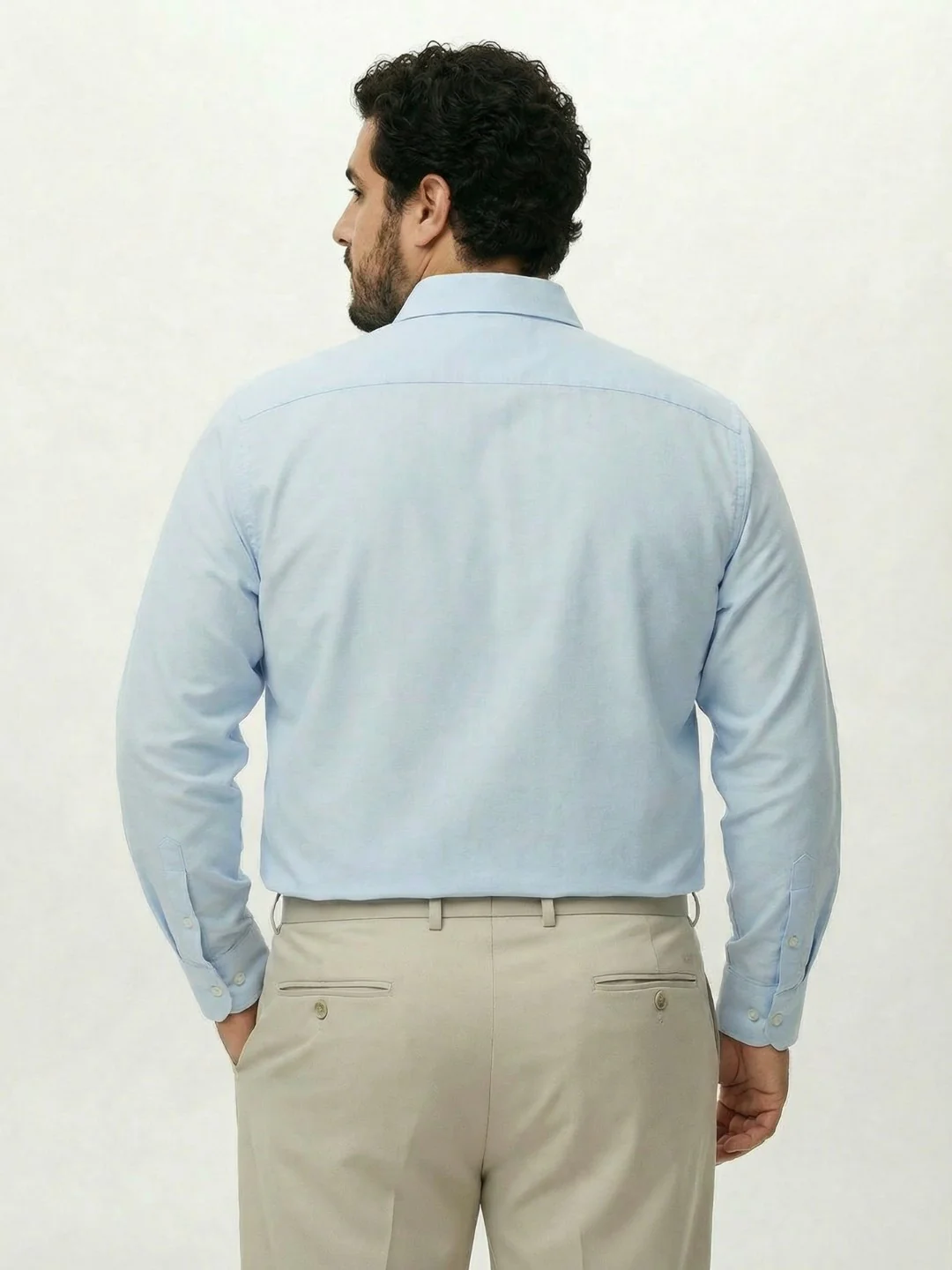 Premium Stretch Oxford Solid Plus Size Shirt - Image 20
