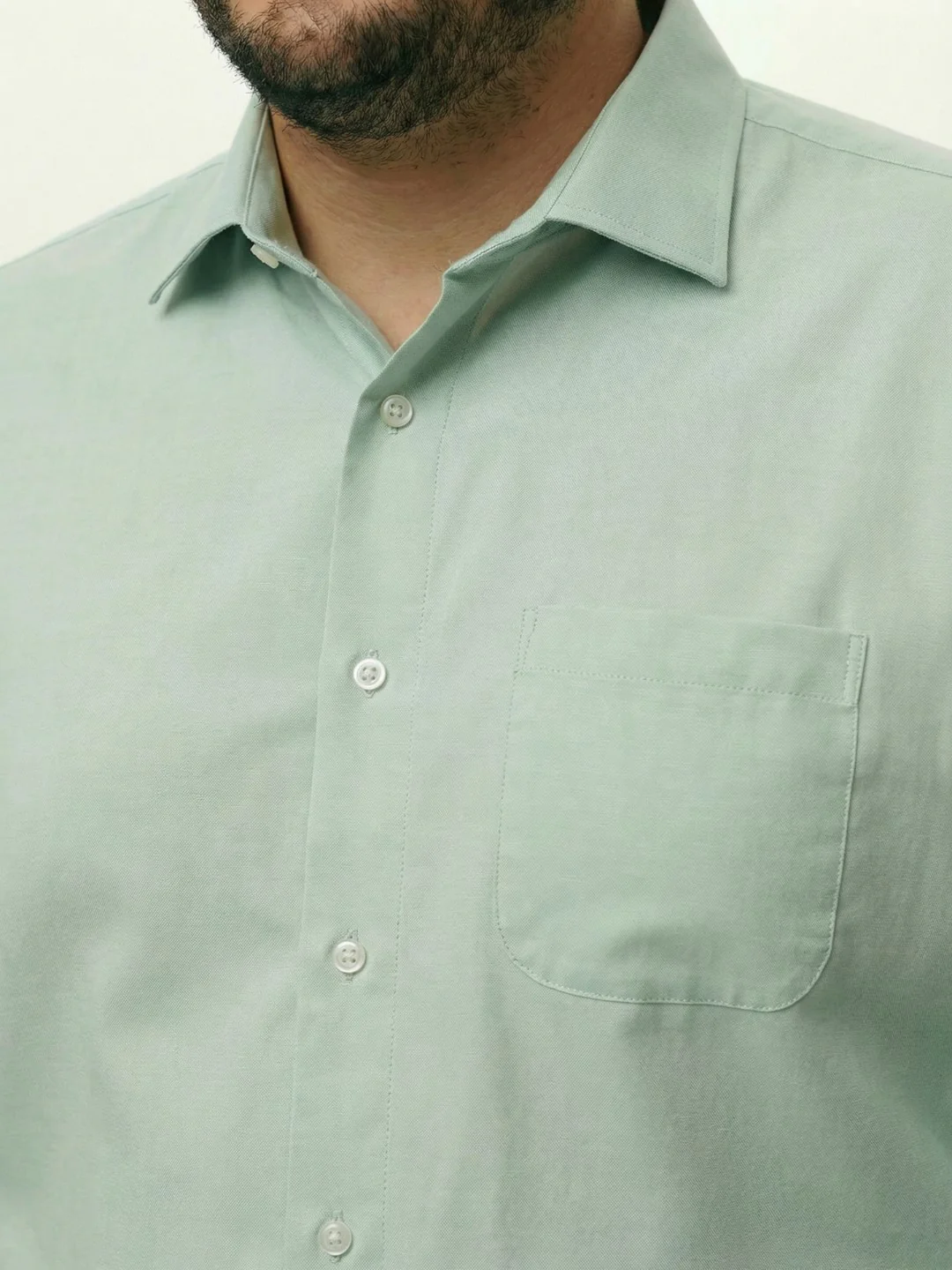 Premium Stretch Oxford Solid Plus Size Shirt - Image 3