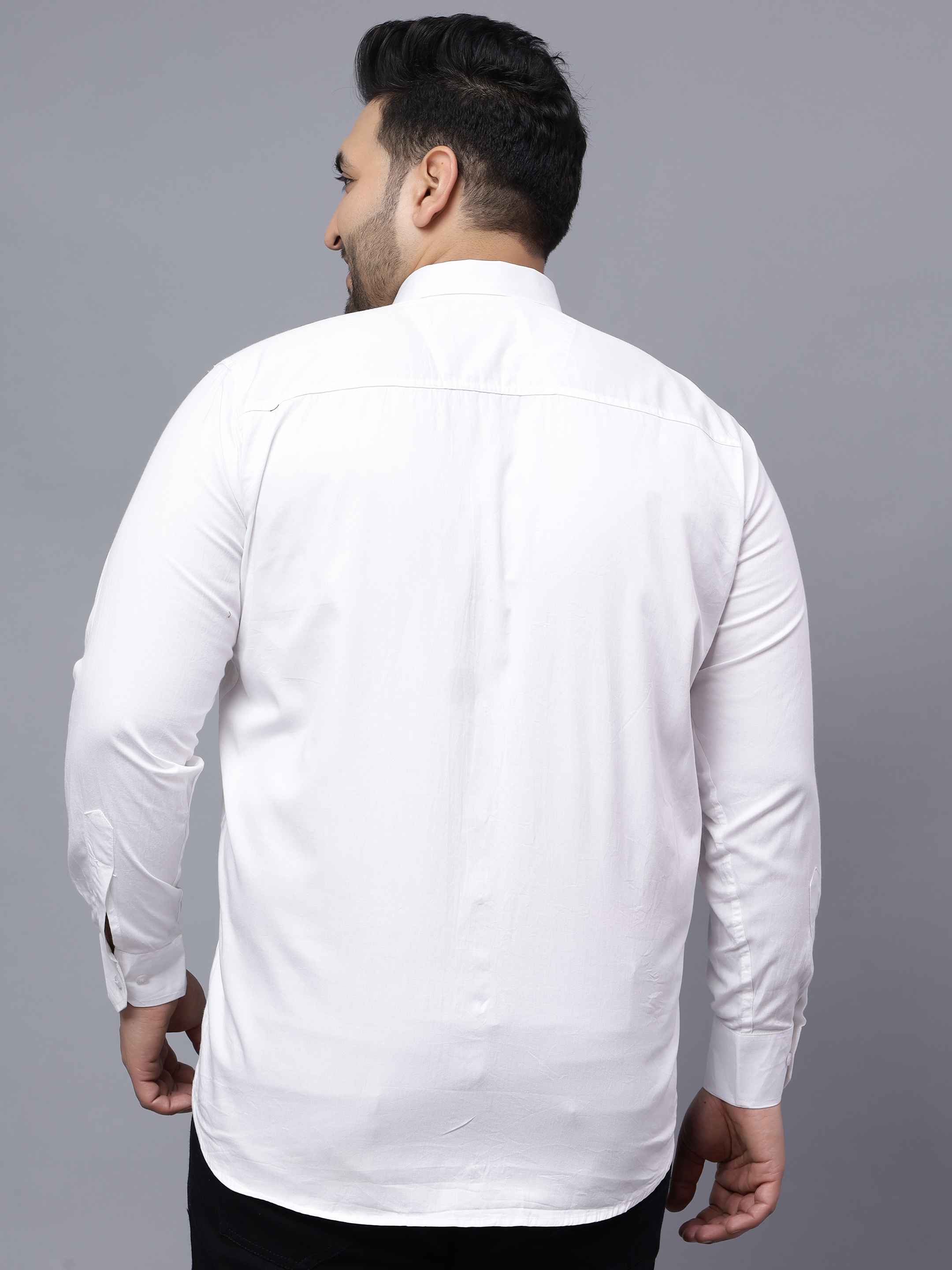 White Black Cut n Sew Plus Size Shirt - Image 5